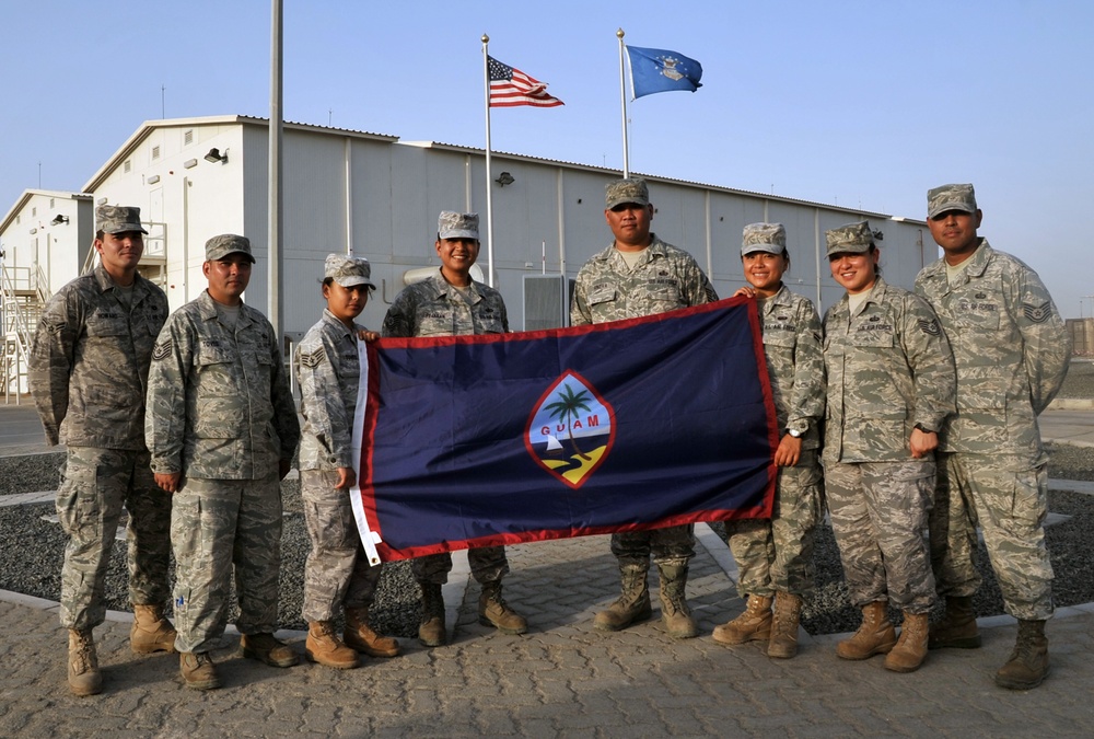 Guam Air National Guard Airmen bring island pride to deployed location