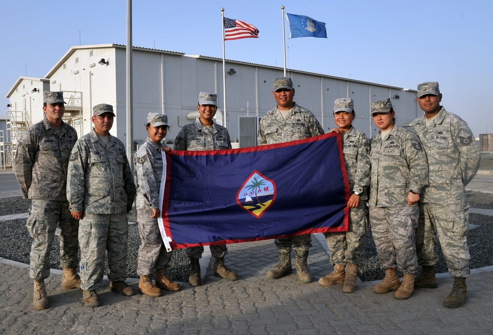 Guam Air National Guard Airmen bring island pride to deployed location