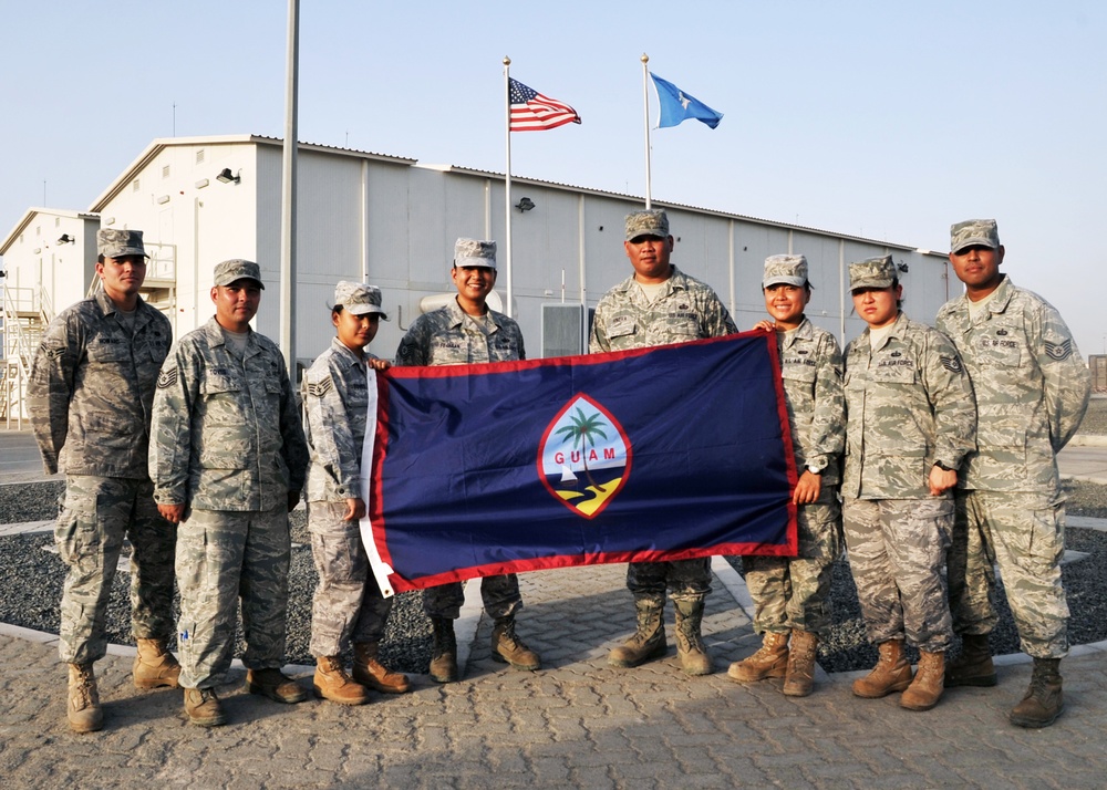 Guam Air National Guard Airmen bring island pride to deployed location