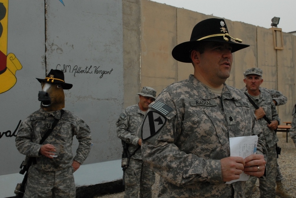 Louisiana's Cavalry Squadron Holds Stable Call in Iraq