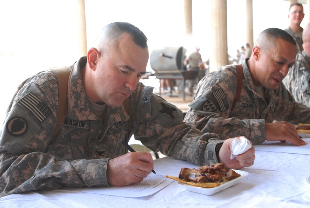 Deployed Louisiana unit cooks off to Memorial Day