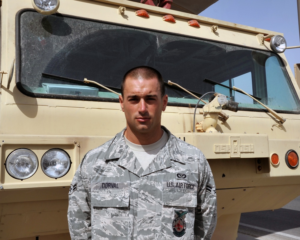 Fairchild Airman First Class, Southington Native, Provides Fire Protection Support for Southwest Asia Wing