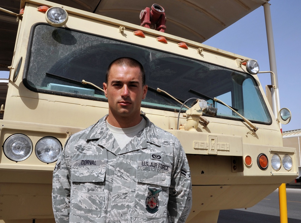 Fairchild Airman First Class, Southington Native, Provides Fire Protection Support for Southwest Asia Wing