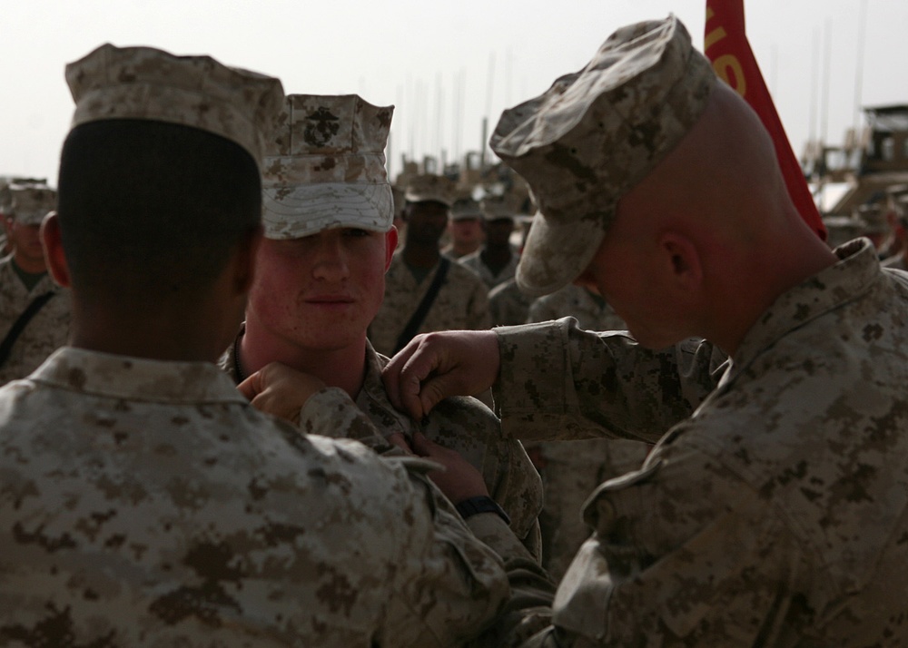 CLB-6 Marine rises to NCO ranks with combat meritorious promotion