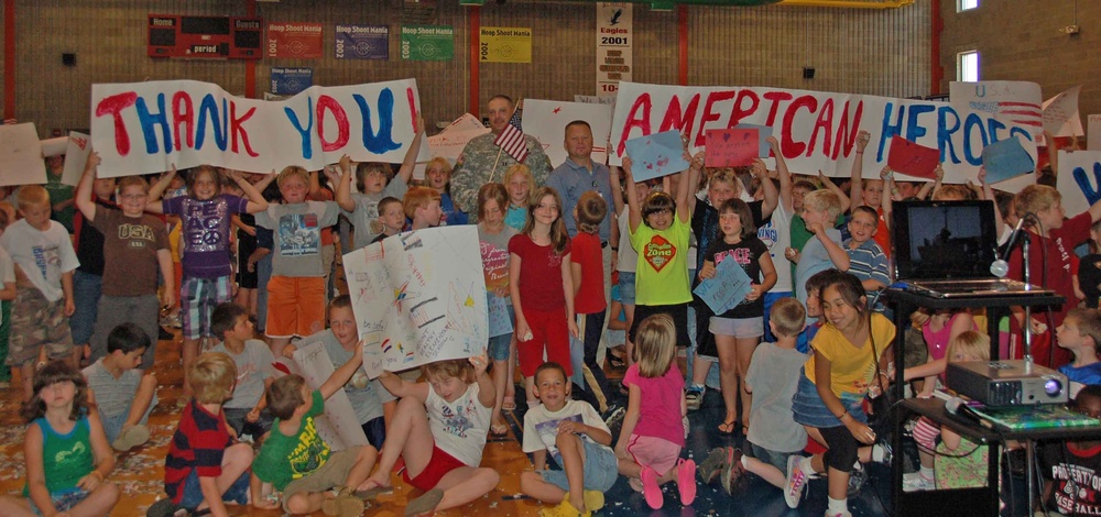 Soldiers Visit Local School for Safety Day