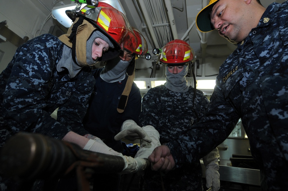 USS Ronald Reagan Crew Members Conduct Operations