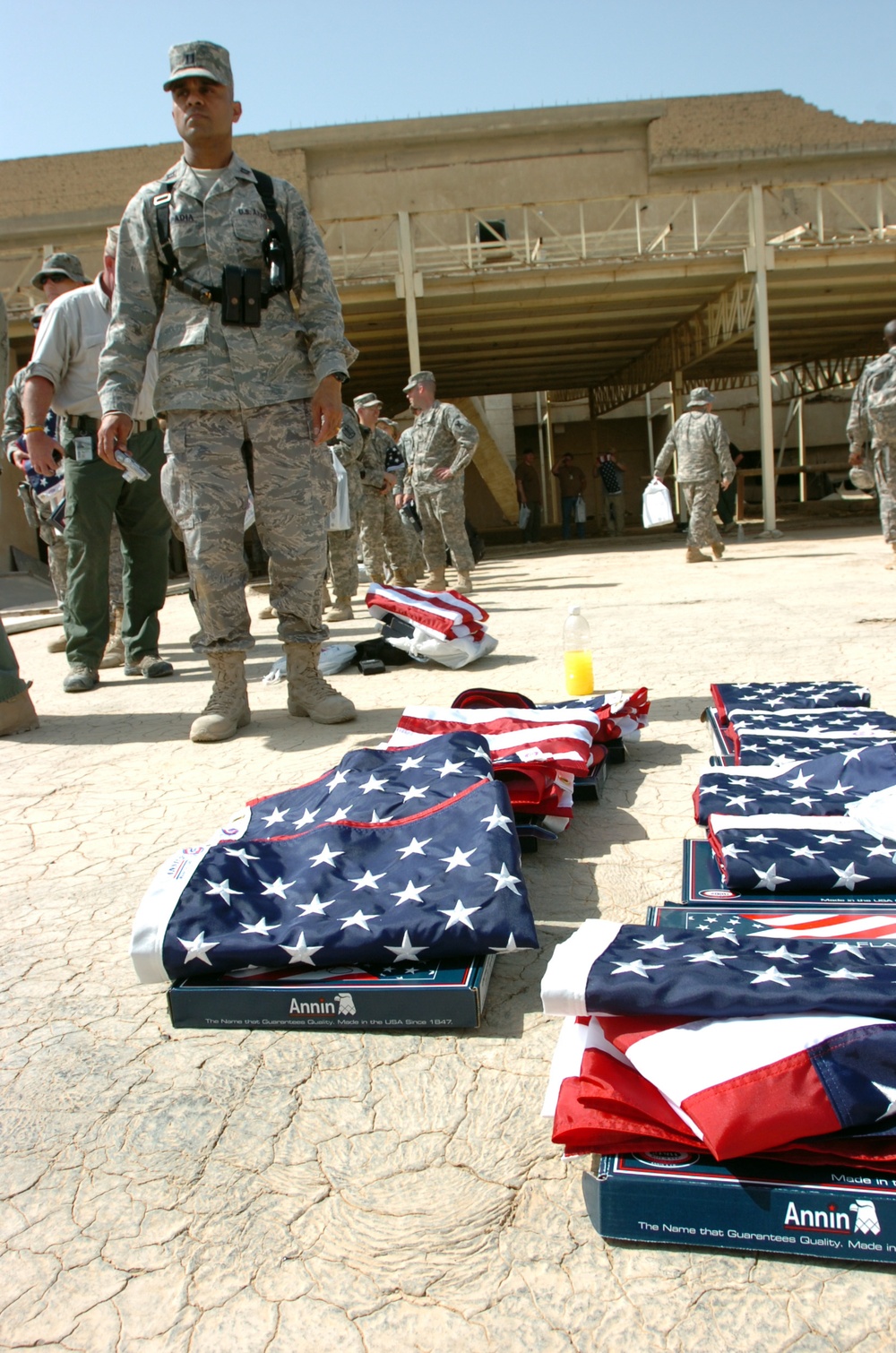 U.S. flags unveiled over Victory Over America Palace, Memorial Day