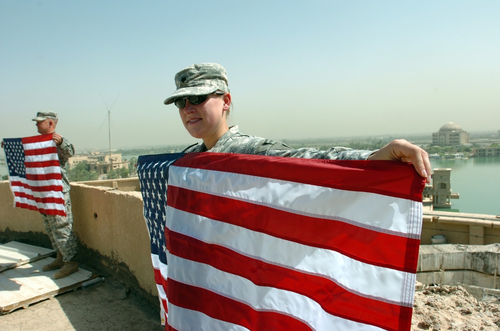 U.S. Flags Unveiled Over Victory Over America Palace, Memorial Day