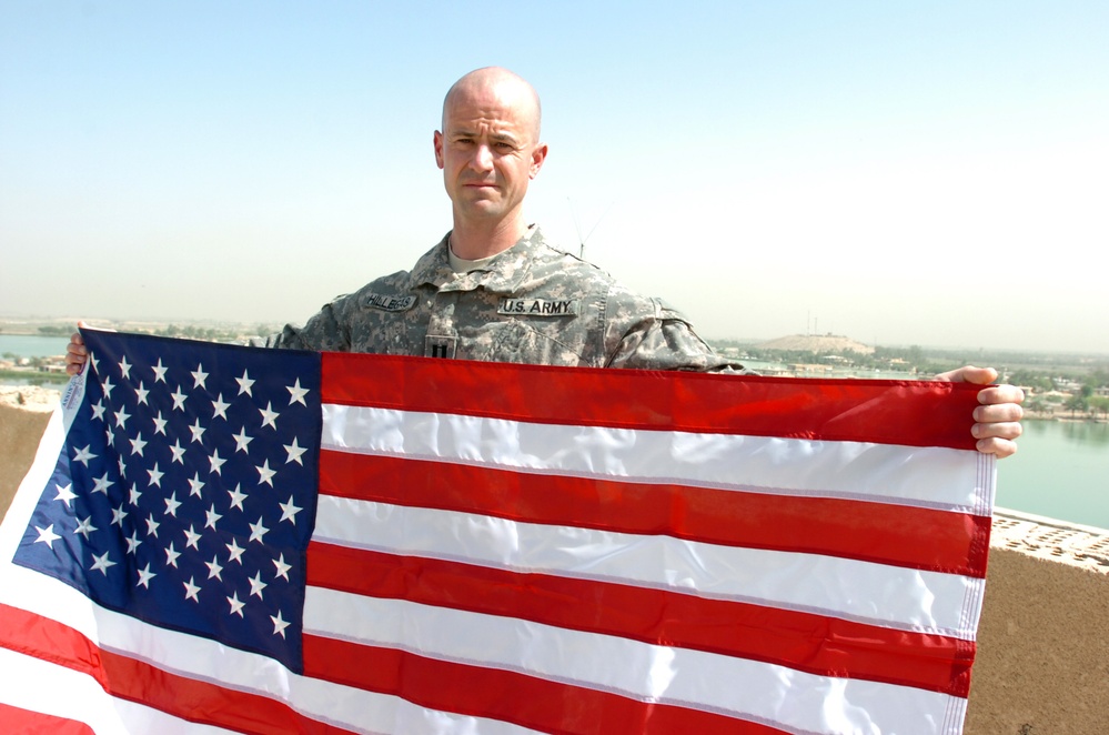 U.S. flags unveiled over Victory Over America Palace, Memorial Day