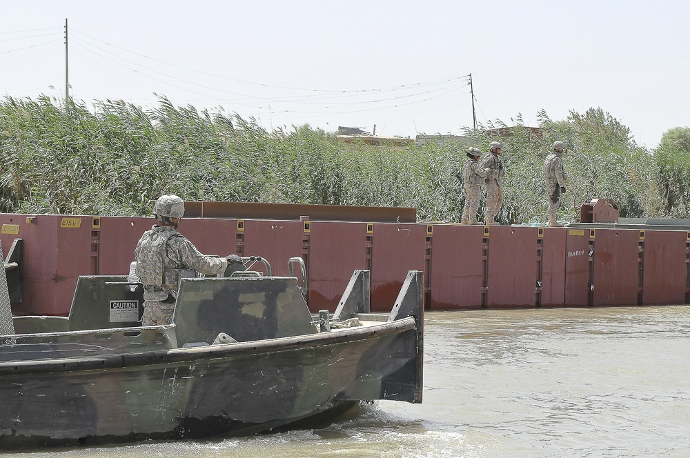 Bridge to the Future Under Construction in Central Iraq