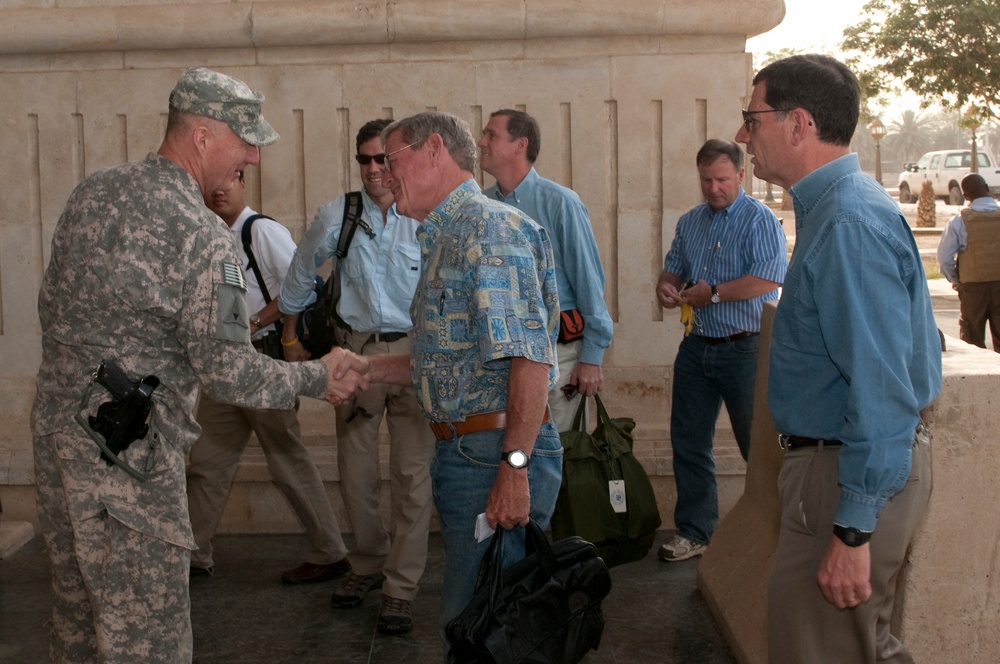 Senators and Representatives visit Soldiers at Al Faw Palace
