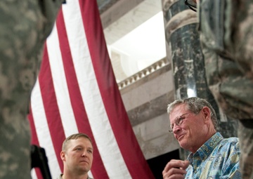 Senators and Representatives visit Soldiers at Al Faw Palace