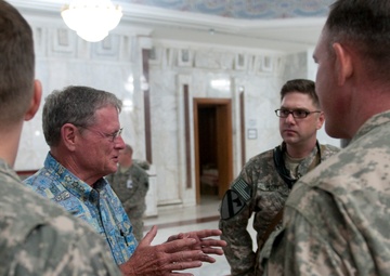 Senators and Representatives visit Soldiers at Al Faw Palace