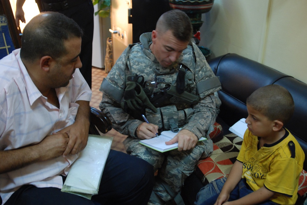 Medic visits father to help ailing son