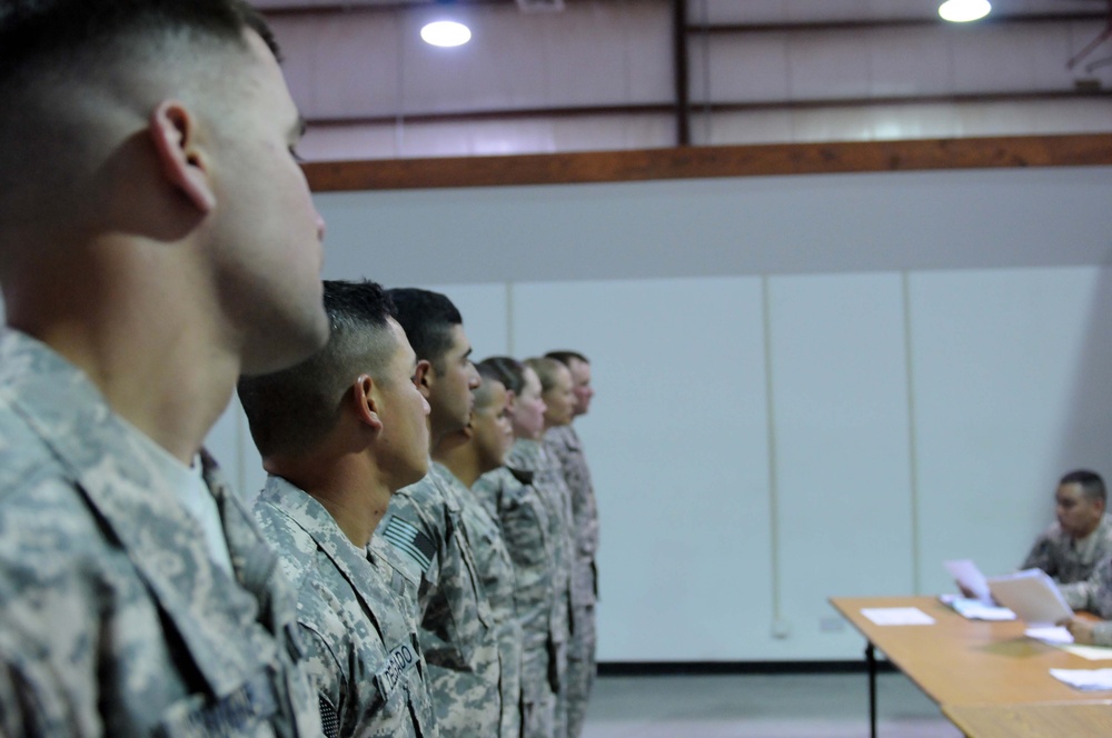 1st Theater Support Command holds theater-wide Soldier of the Year board