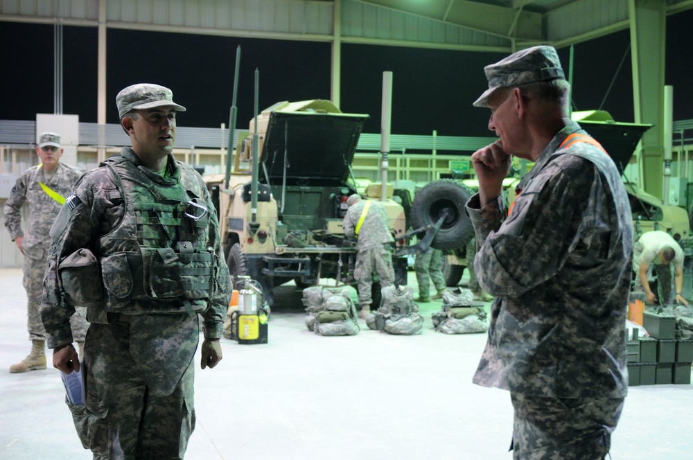 Florida State chief of staff and state command sergeant major visit the 53rd IBCT in Kuwait