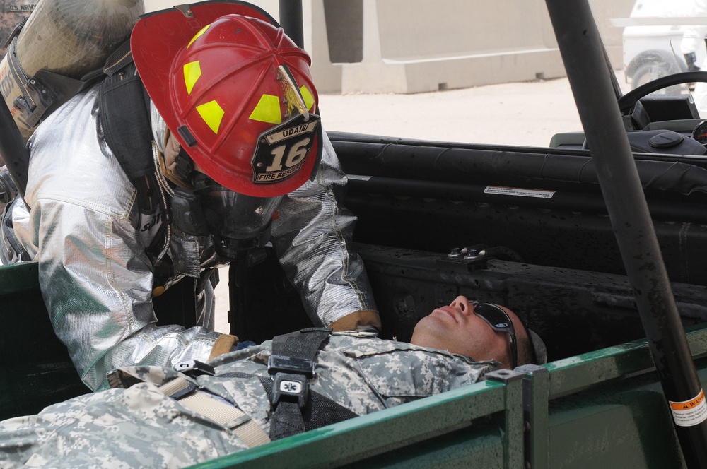 Camp Buehring Command Cell carries out a large chemical exercise