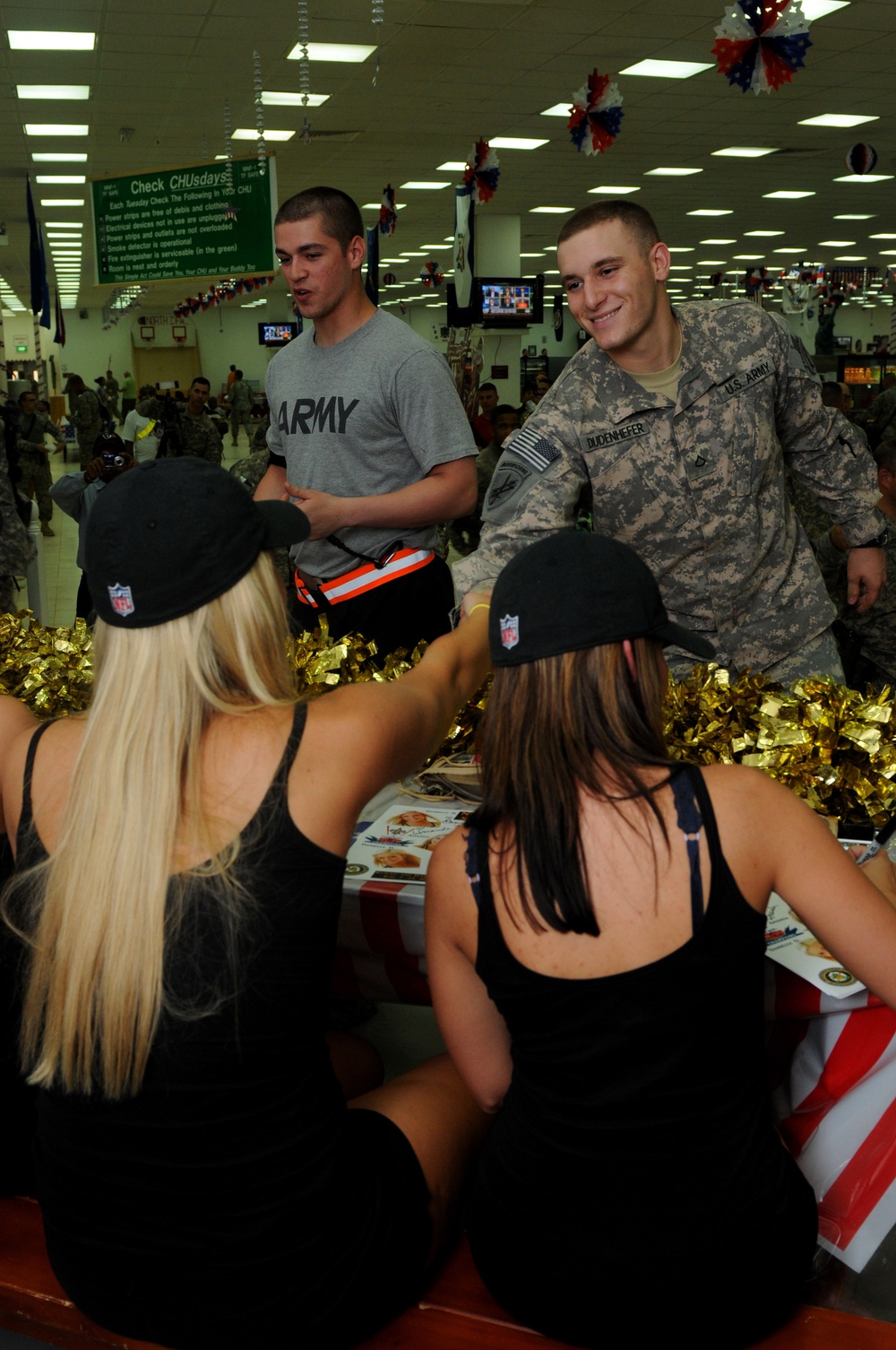 New Orleans 'Saintsations' visit troops in Iraq