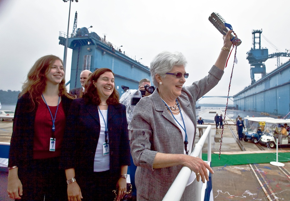 Ellen Spruance Christens Pre-Commissioning Unit Spruance