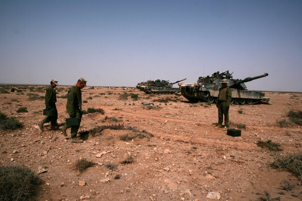 Tankers train tenaciously in Moroccan desert during AFRICAN LION 2010 combined exercise