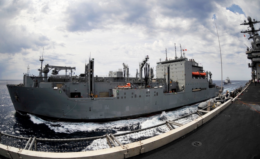 USS Harry S. Truman passes Gibraltar, takes on supplies