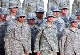 1-7 ADA Soldiers Participate in Deployed Retreat Ceremony in Southwest Asia