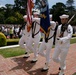 Color Guard marches for Memorial Day