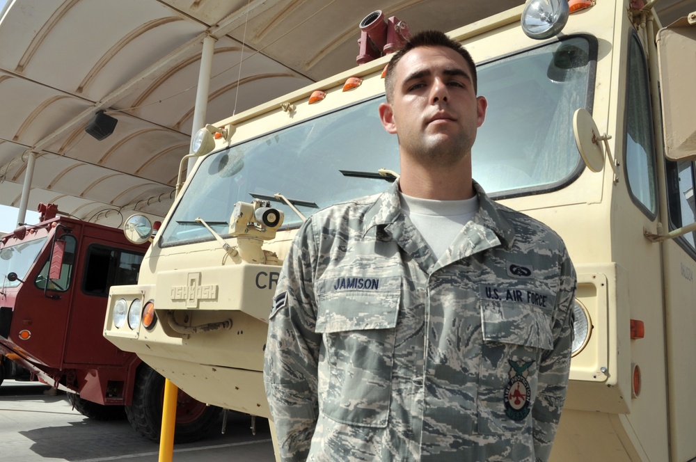Joint Base Charleston Airman First Class, Plattsmouth Native, Supports Fire Protection Ops for Deployed Unit