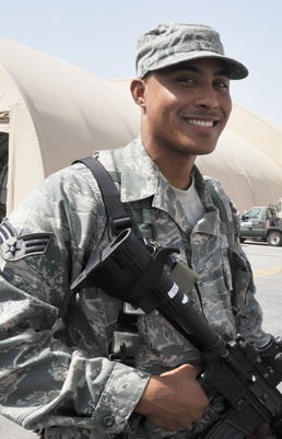 Hanscom Security Forces Airman, Worcester Native, Supports Air Base Defense Operations for Southwest Asia Wing