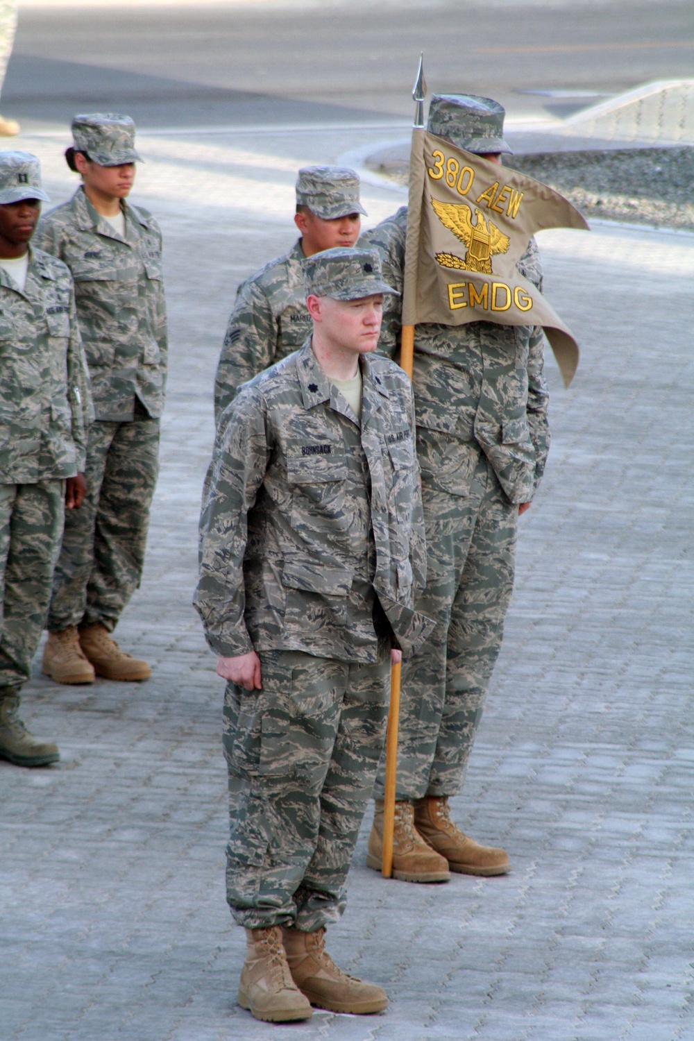 New Lieutenant Colonel, Michigan Native, Leads Deployed Retreat Ceremony