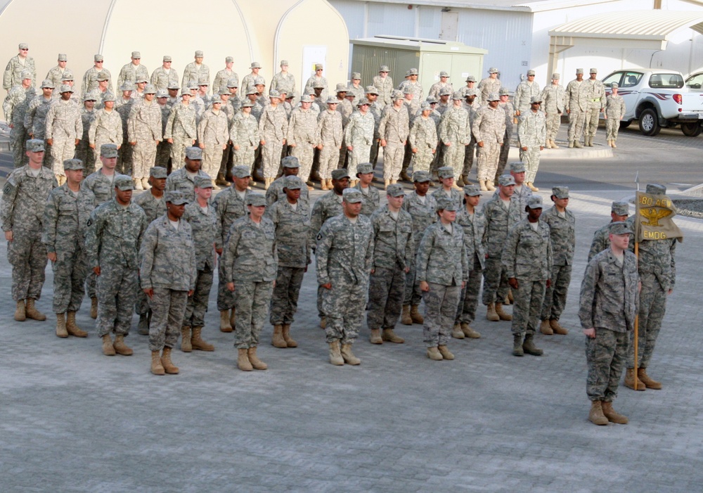 New Lieutenant Colonel, Michigan Native, Leads Deployed Retreat Ceremony