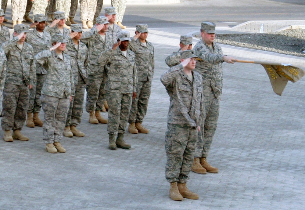 New Lieutenant Colonel, Michigan Native, Leads Deployed Retreat Ceremony