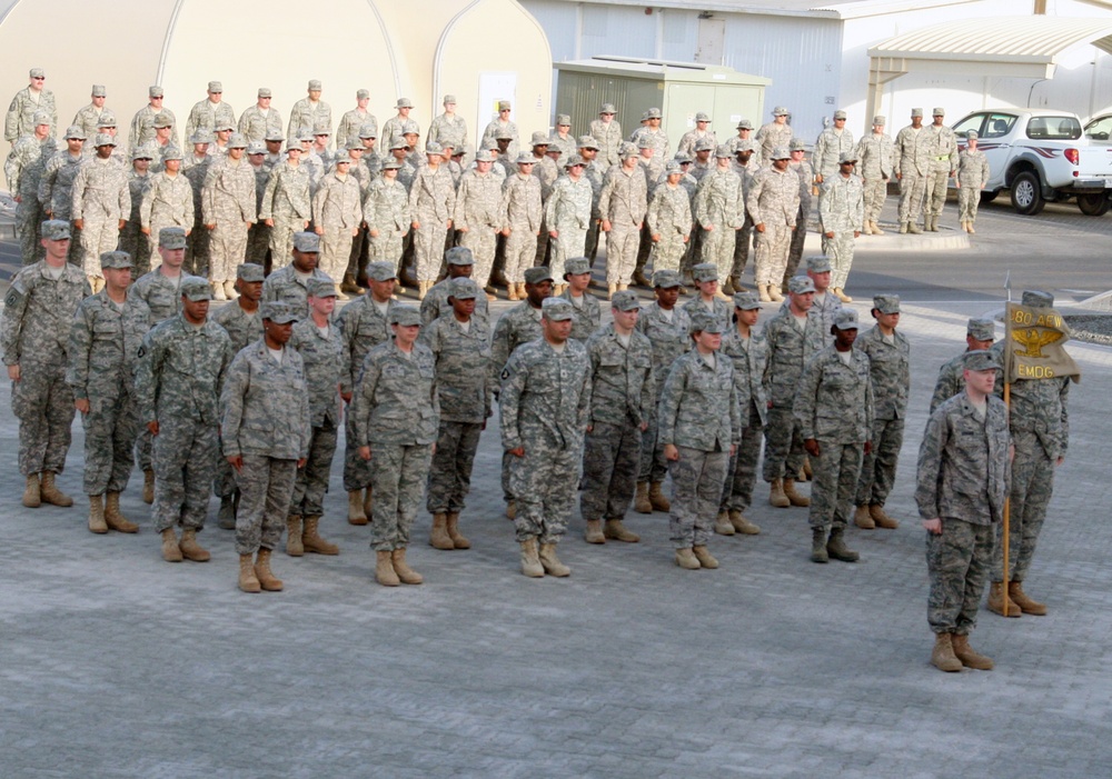 Medical Group Airmen Lead Deployed Retreat Ceremony