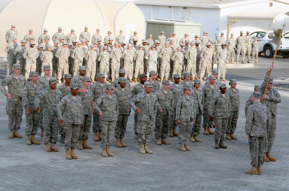 Medical Group Airmen Lead Deployed Retreat Ceremony