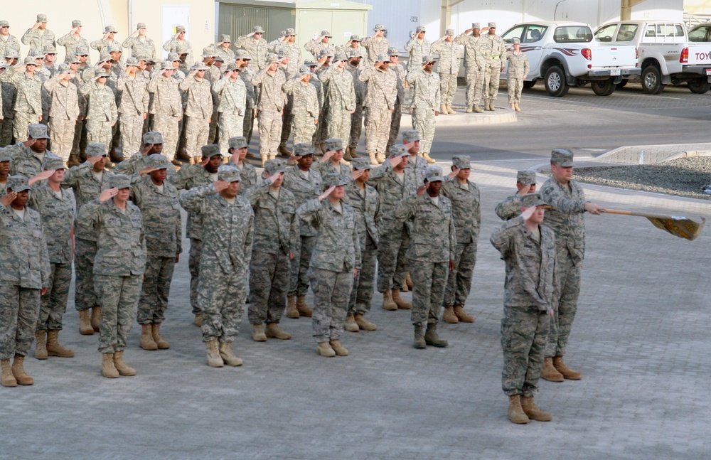 Medical Group Airmen Lead 380th AEW Retreat Ceremony