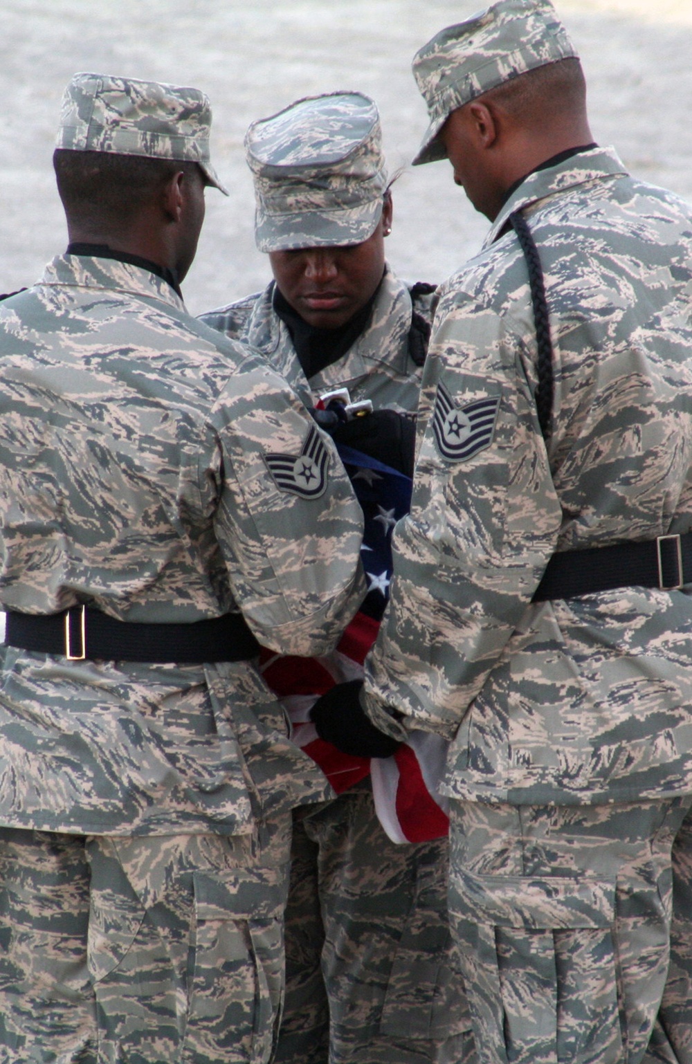Medical Group Airmen Lead Deployed Retreat Ceremony