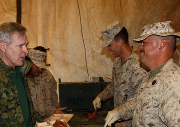 U.S. Secretary of Navy Visits Service Members at African Lion