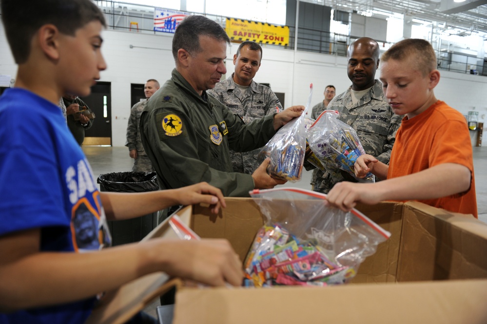 Students, Airmen share day to remember
