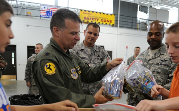 Students, Airmen share day to remember