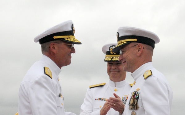 a ceremony at Naval Base Point Loma