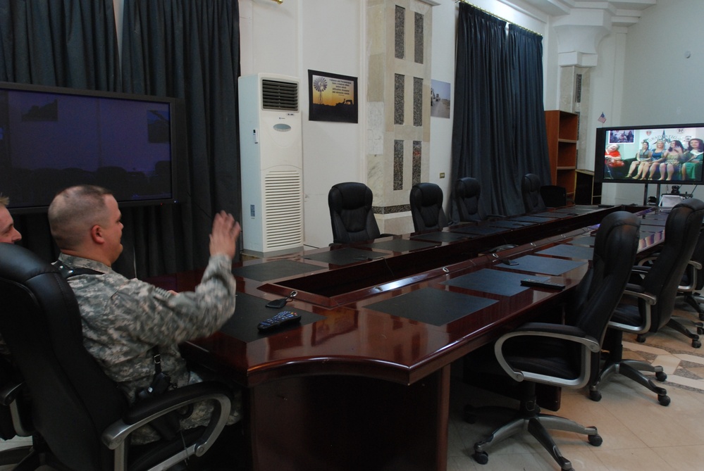 Soldiers Watch High School Graduation With Video Teleconference
