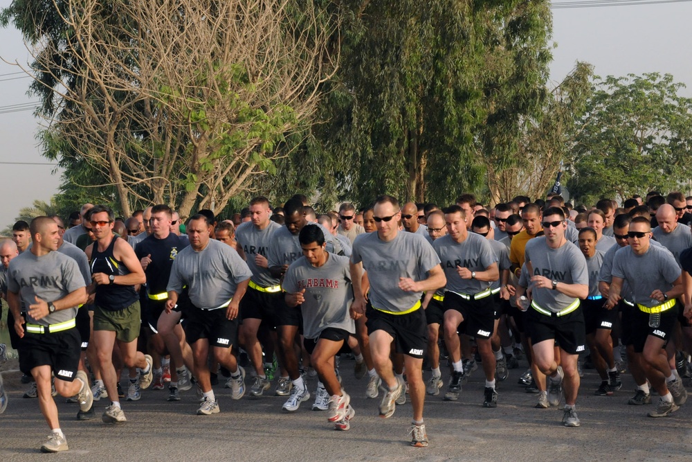Service members celebrate 235th Army birthday with...a run: 7k run, walk commemorates Army birthday