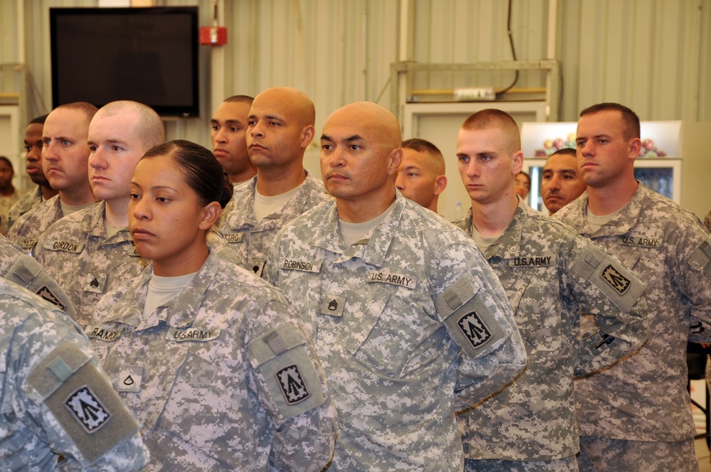 1-7 ADA Soldiers Support Deployed Change of Command Ceremony