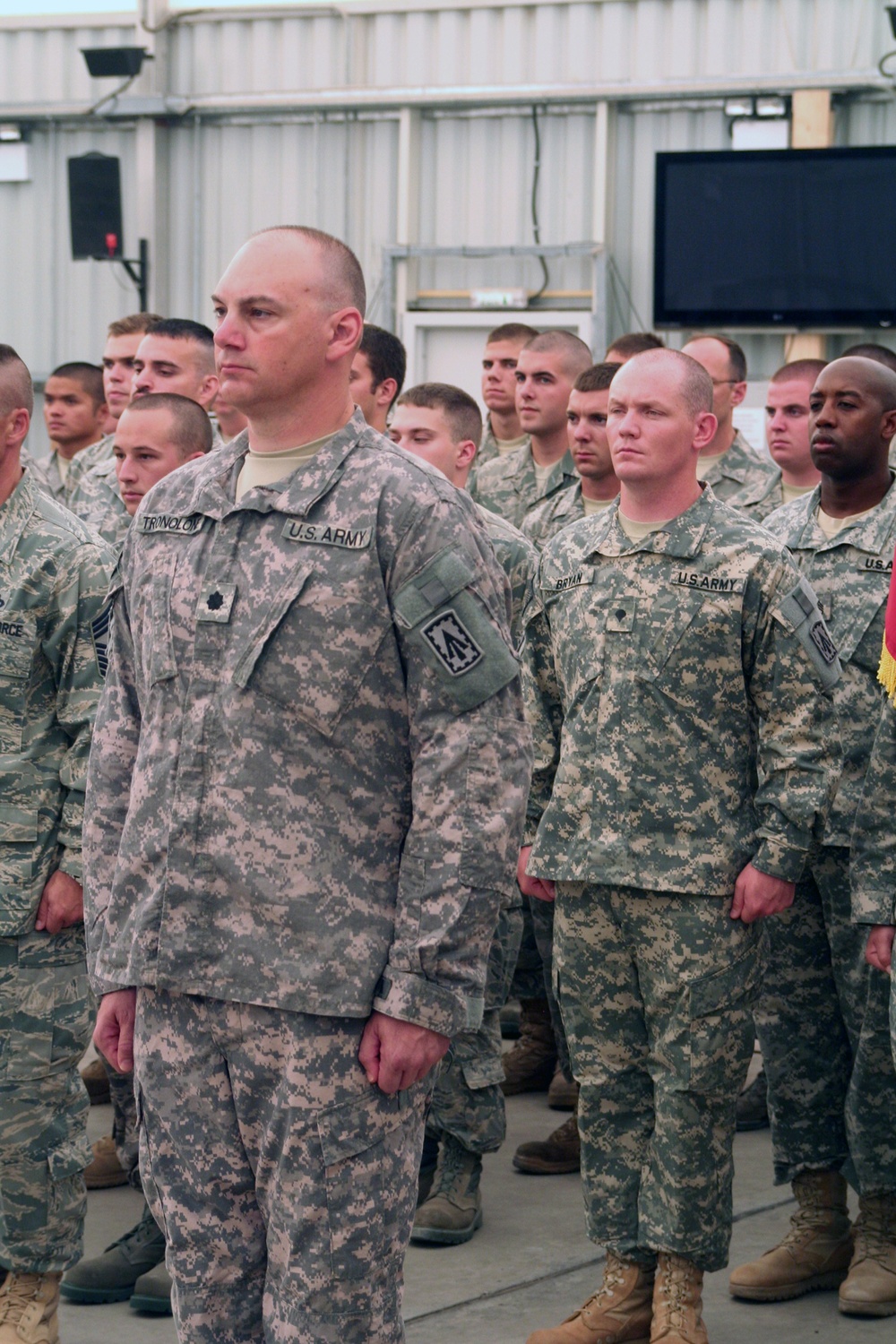 1-7 ADA Soldiers Support Deployed Change of Command Ceremony