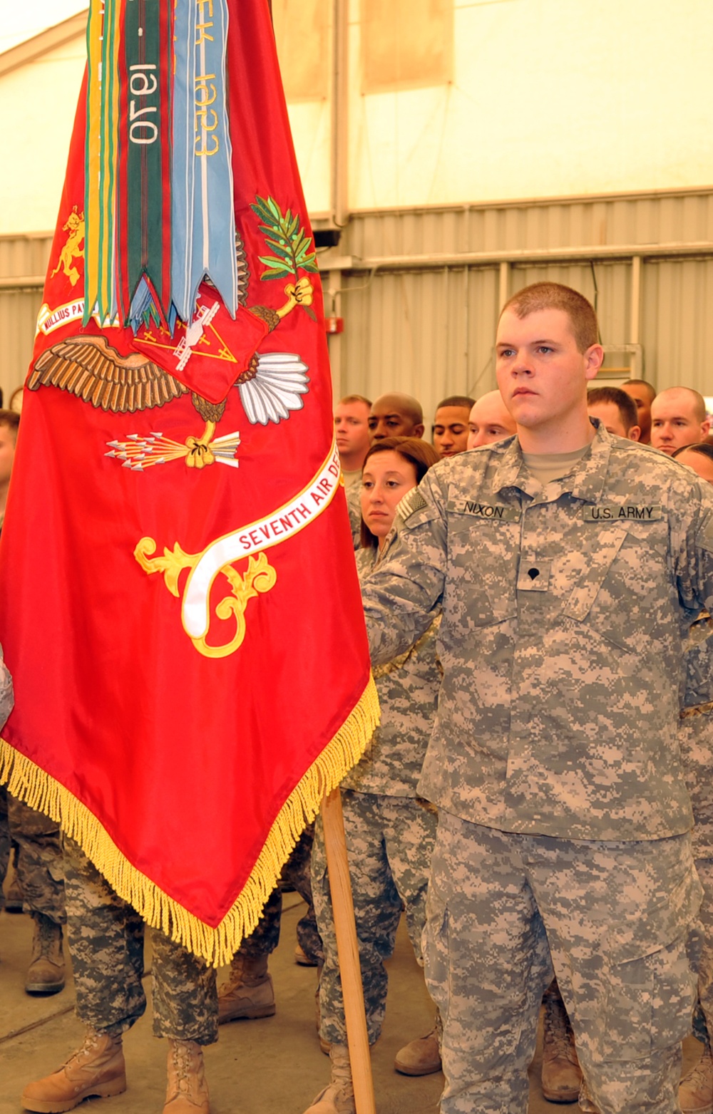 1-7 ADA Soldiers Support Deployed Change of Command Ceremony