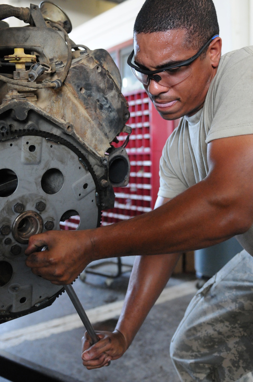 Humvee Engine Work