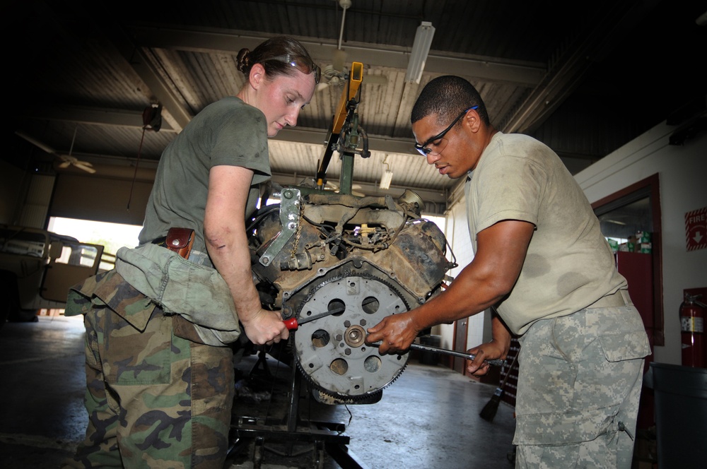 Humvee Engine Work