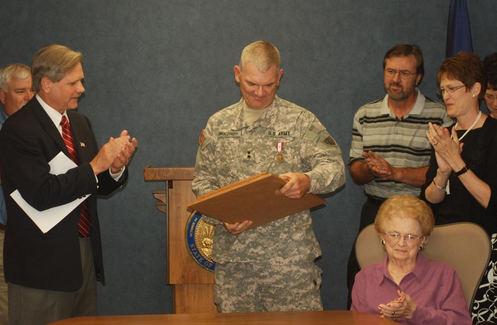 North Dakota Guard, Department of Emergency Services Leader Awarded State Legion of Merit for Flood Efforts