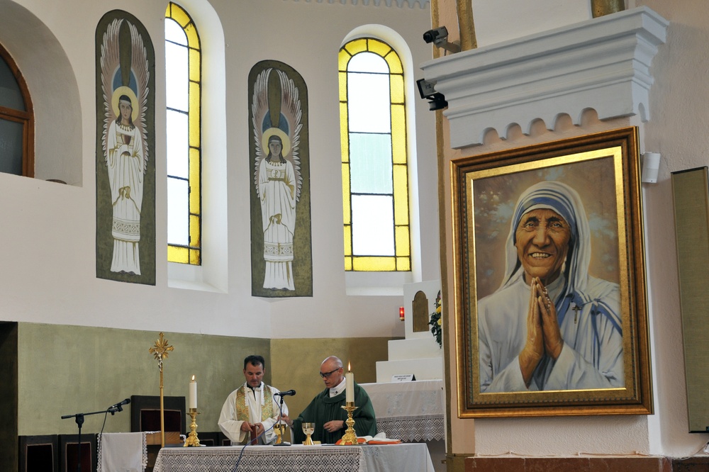 US KFOR Soldiers experience Catholic mass at Kosovo shrine