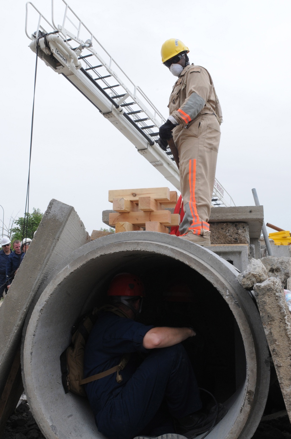 NAS Sigonella Firefighter training